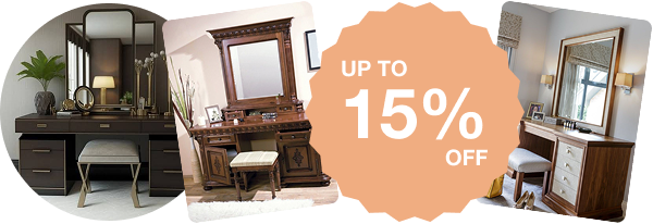 makeup table with vanity