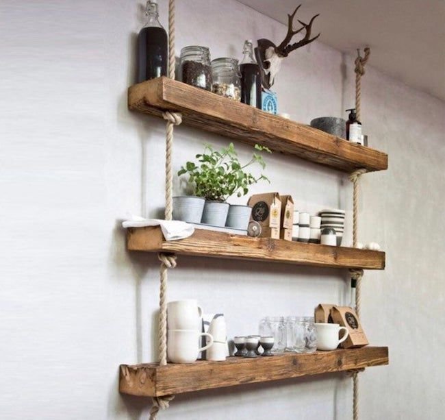 Hanging Rope Shelves