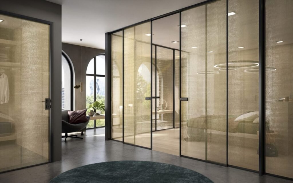 Glass Panel Sliding Doors
