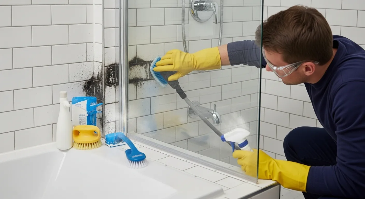 Clean Shower Door Tracks