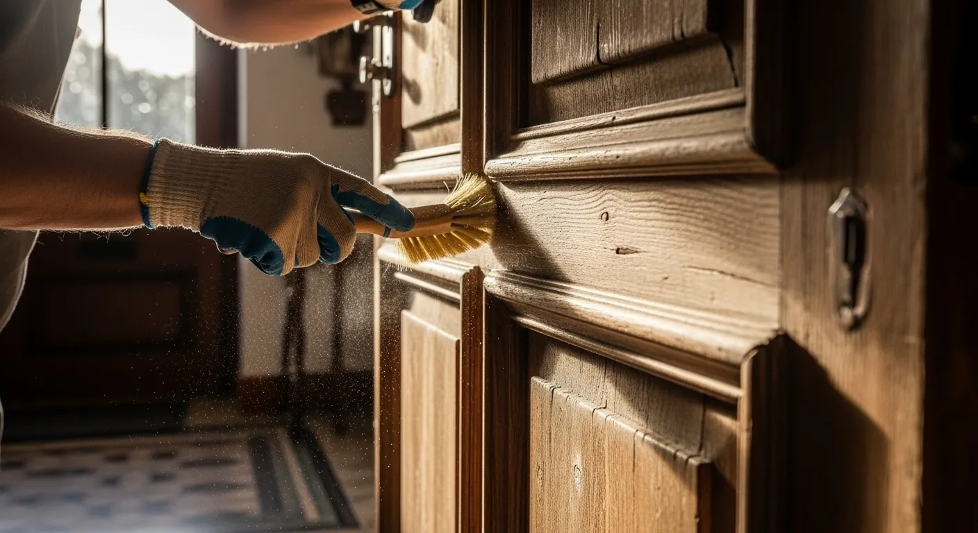 Wooden Door Cleaning