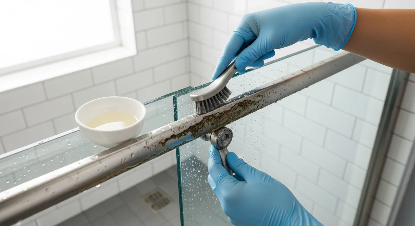Clean Shower Door Tracks