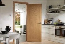 Kitchen doors for entering kitchen