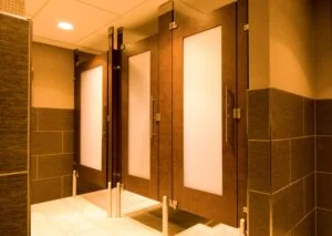 modern public restroom stalls doors