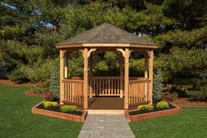 wooden gazebo